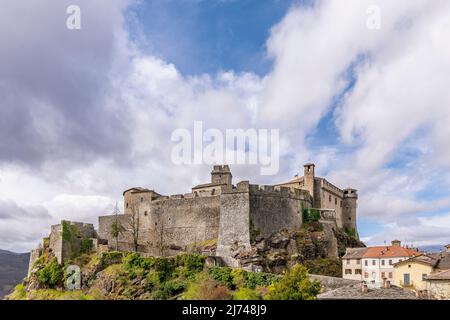 The ancient castle of Bardi, Parma, Italy, under a beautiful sky Stock Photo