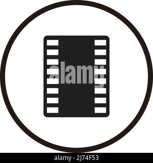 Film icon. Film tapes. Editable vectors. Stock Vector