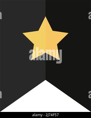 A bookmark icon with a star. Favorite labels. Editable vectors. Stock Vector