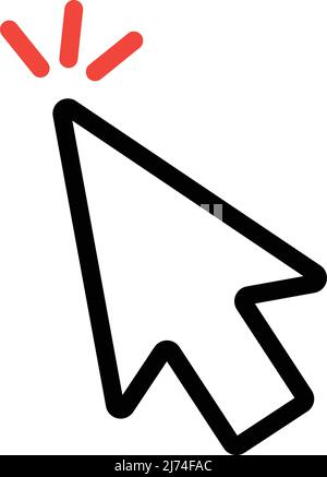The mouse cursor icon that you are clicking on. Web and Internet operations. Editable vector. Stock Vector