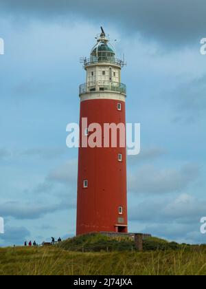 The tallest dutch lighthouse called Lange Jaap in the north of province Noord-Holland in the town of Den Helder, the Netherlands. Stock Photo