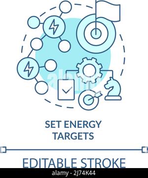 Set energy targets concept icon Stock Vector Image & Art - Alamy