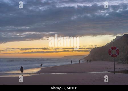 Sunset at the western Algarve in Sagres, Portugal, Algarve, Sagres Stock Photo