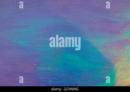 Blue abstract background oil paint with brush marks. Chaotic smear of blue paint of different shades, abstract decoration background design Stock Photo