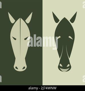 Vector of an horse mask on white background. Animals. Stock Vector