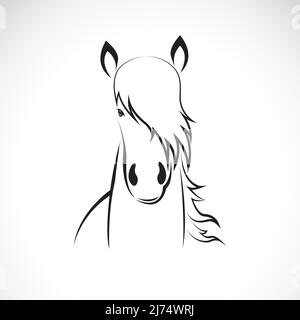 Vector of a horse head design on white background, Horse Logo. Wild Animals. Vector illustration. Icon. Stock Vector