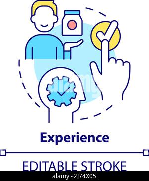 Experience concept icon Stock Vector