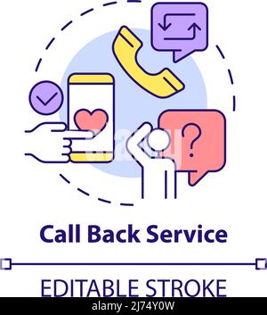 Call back service concept icon Stock Vector