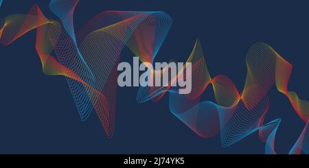 Vector abstract coloured line art background, Illustration suitable for Backdrop.brochure and flyer background with copy space. Stock Vector