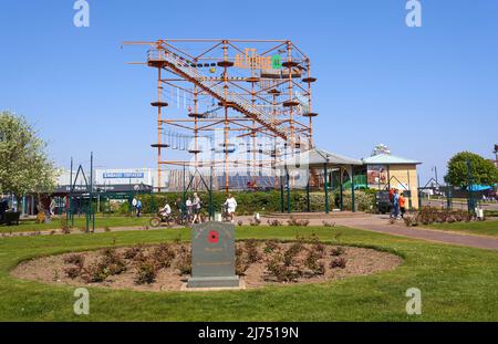 Memorial garden in Skegness, UK Stock Photo