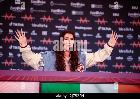 Turin / Italy 06 May 2022, Eurovision Song Contest, Artists Press Conference Credit: Nderim Kaceli/Alamy Live News Stock Photo