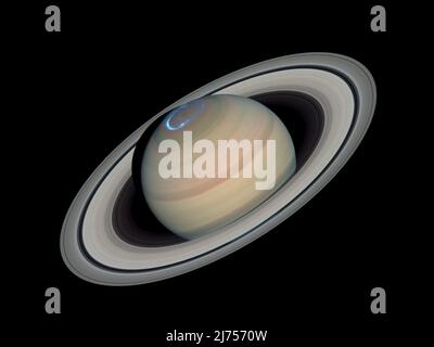 Planet Saturn and his spectacular rings. Elements of this image were
