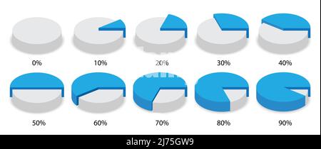 3d cylinder percent infographic. Vector pillar chart on white ...