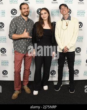 (L-R) Chapin Hall, Rina White and Alika Tengan at the 38th Los Angeles Asian Pacific Film Festival - Opening Night held at the Directors Guild of America in Los Angeles, CA on Thursday, ?May 5, 2022. (Photo By Sthanlee B. Mirador/Sipa USA) Stock Photo