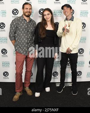 (L-R) Chapin Hall, Rina White and Alika Tengan at the 38th Los Angeles Asian Pacific Film Festival - Opening Night held at the Directors Guild of America in Los Angeles, CA on Thursday, ?May 5, 2022. (Photo By Sthanlee B. Mirador/Sipa USA) Stock Photo