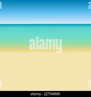 Beach, coast, sea surf, gradient background. Sea sky sand sea foam. Vector illustration Stock Vector