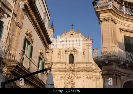 Historic city center of Martina Franca in Italy, Stock Photo