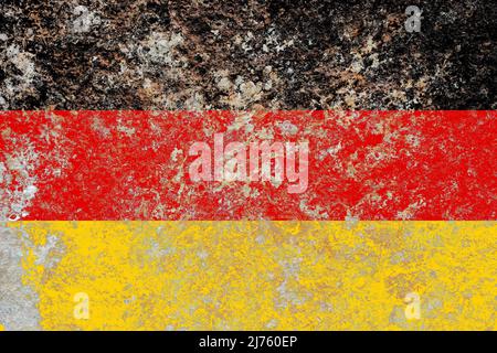 Germany flag on a rusty old iron metal sheet Stock Photo