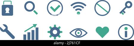Web icon set. Editable vectors. Stock Vector