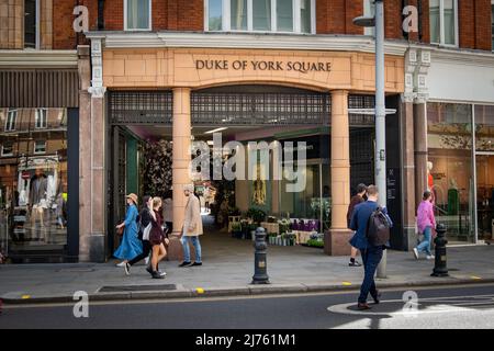 London- May 2022: Duke of York Square on Chelsea's Kings Road, west London Stock Photo