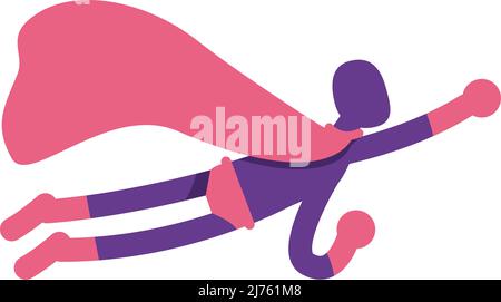Man with superhuman abilities semi flat color vector character Stock Vector