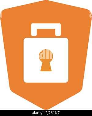 Black shield with unlock padlock icons on a white background. Vector ...