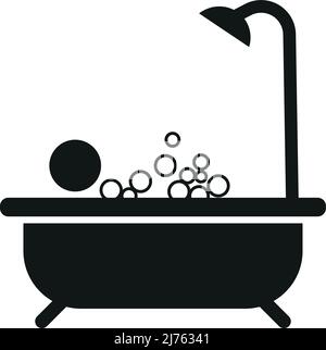 Bath tub icon vector. Signs and symbols. Stock Vector