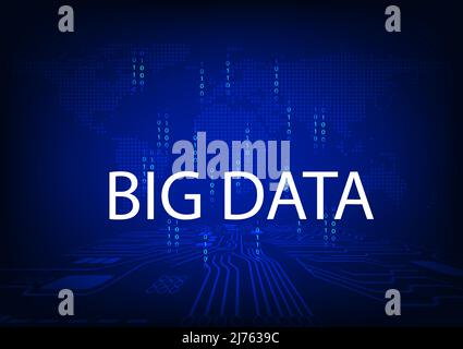 digital abstract background BIG DATA Hitech Technology circuit digital style network futuristic vector illustration Stock Vector