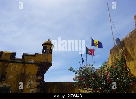 Historic Saint Tiago Fortress ( Forte de São Tiago or Fort of Saint James), Funchal, Madeira, Portugal, Europe. Photo by Matheisl Stock Photo