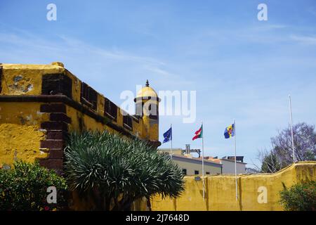 Historic Saint Tiago Fortress ( Forte de São Tiago or Fort of Saint James), Funchal, Madeira, Portugal, Europe. Photo by Matheisl Stock Photo