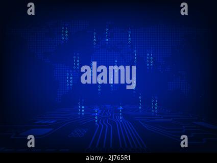 digital abstract background circle Hitech Technology style glow network futuristic vector illustration Stock Vector