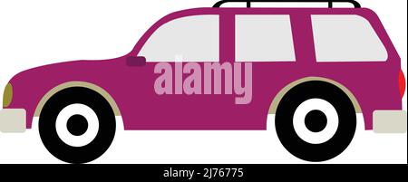 Cartoon Car ready for 2D Animation. city cars and vehicles transport vector. Suv Car for animation. Stock Vector