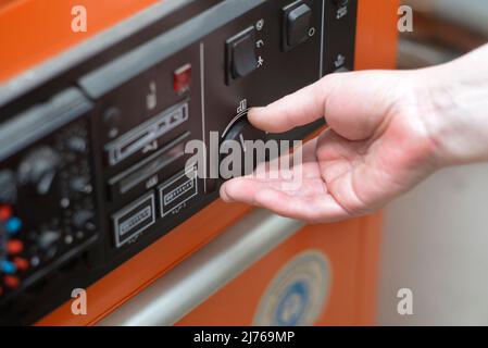 Gas central heating Stock Photo