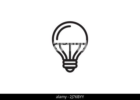 Led lamp icon energy economy technology. Electric bulb power modern innovation. Smart home vector sign design. Stock Vector