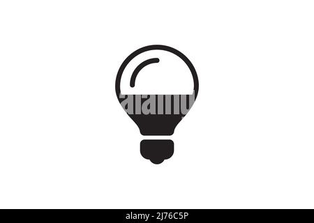 Led lamp icon energy economy technology. Electric bulb power modern innovation. Smart home vector sign design. Stock Vector