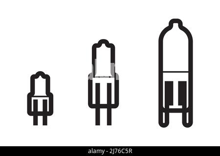 Led lamp icon energy economy technology. Electric bulb power modern innovation. Smart home vector sign design. Stock Vector