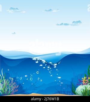 An underwater scenery Stock Vector Image & Art - Alamy