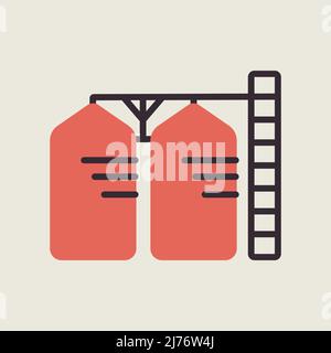 Granary vector icon. Agriculture sign. Graph symbol for your web site design, logo, app, UI. Vector illustration, EPS10. Stock Vector