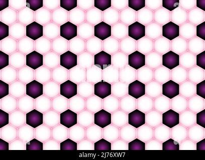Hexagon Honeycomb Geometric Design In Violet Purple Color Stock Vector
