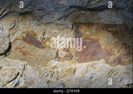 Stone wall with uneven surface Stock Photo