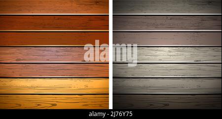 Wooden Floor Set Of 2 Stock Vector
