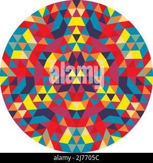 Colorful Geometric Shape Round Mandala Stock Vector