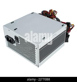 power supply for a computer isolated on a white background Stock Photo