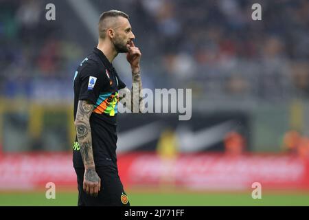 Milan, Italy, 6th May 2022. Marcelo Brozovic of FC Internazionale reacts during the Serie A match at Giuseppe Meazza, Milan. Picture credit should read: Jonathan Moscrop / Sportimage Credit: Sportimage/Alamy Live News Stock Photo