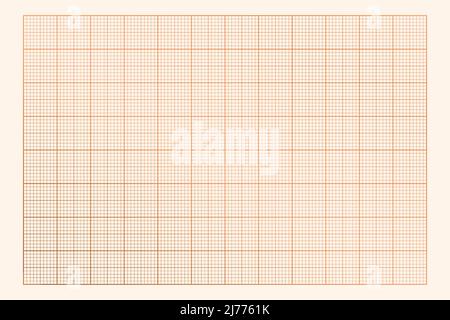 Millimeter graph paper grid. Abstract squared background. Geometric pattern for school, technical engineering line scale measurement. Lined blank for Stock Vector
