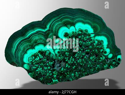 malachite mineral specimen stone rock geology gem crystal Stock Photo