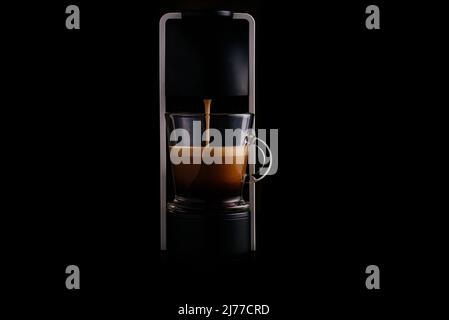 coffee machine for brewing coffee in capsules Stock Photo