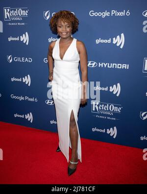 Karine Jean-Pierre attends 33rd Annual GLAAD Media Awards at New York ...