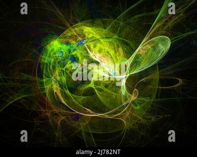 surreal futuristic digital 3d design art abstract background fractal illustration for meditation and decoration wallpaper Stock Photo