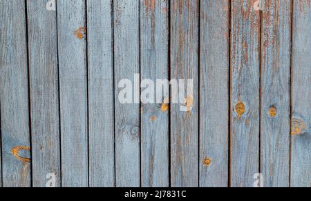 Fragment of a wall from blue old boards Stock Photo